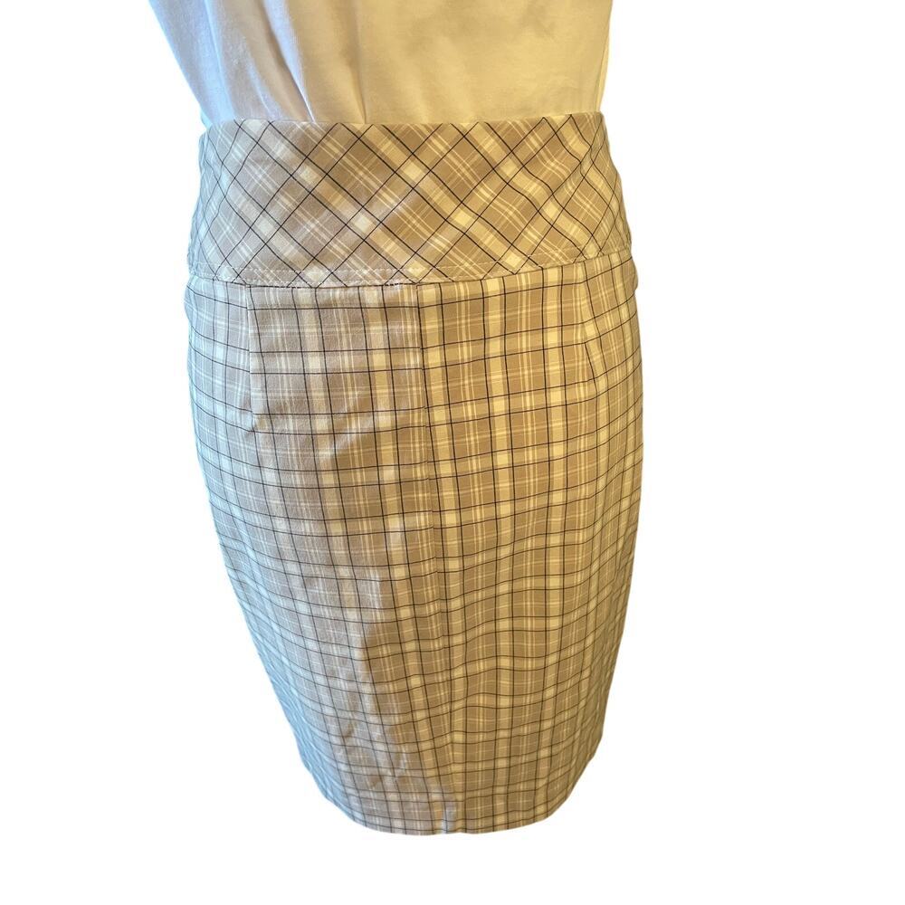 Joe B By Joe Benbasset Plaid Pencil Skirt Side Zip Pockets Stretchy Women Medium - Picture 4 of 12